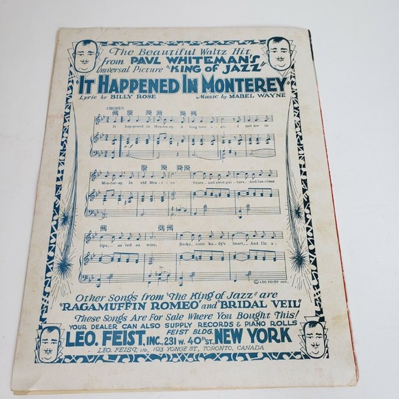 Vintage 1930 Sheet Music Rudy Vallee If I Had a Girl Like You Fox Trot Song - Picture 4 of 4